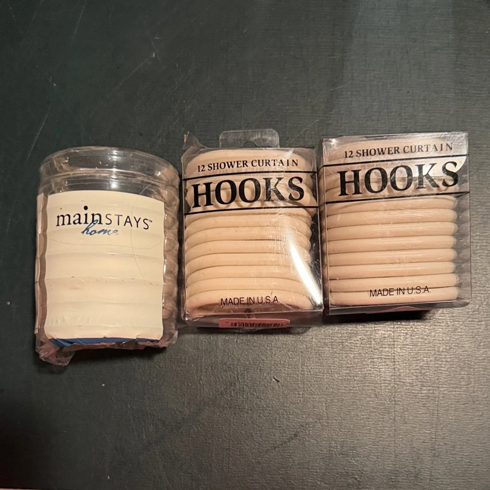 Mainstays Beige Shower Curtain Hooks Set